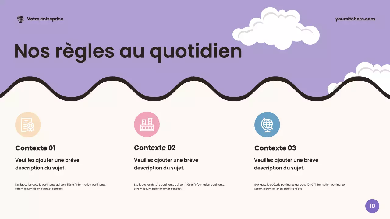 Présentation de l'annonce d'une classe respectueuse des couleurs beiges