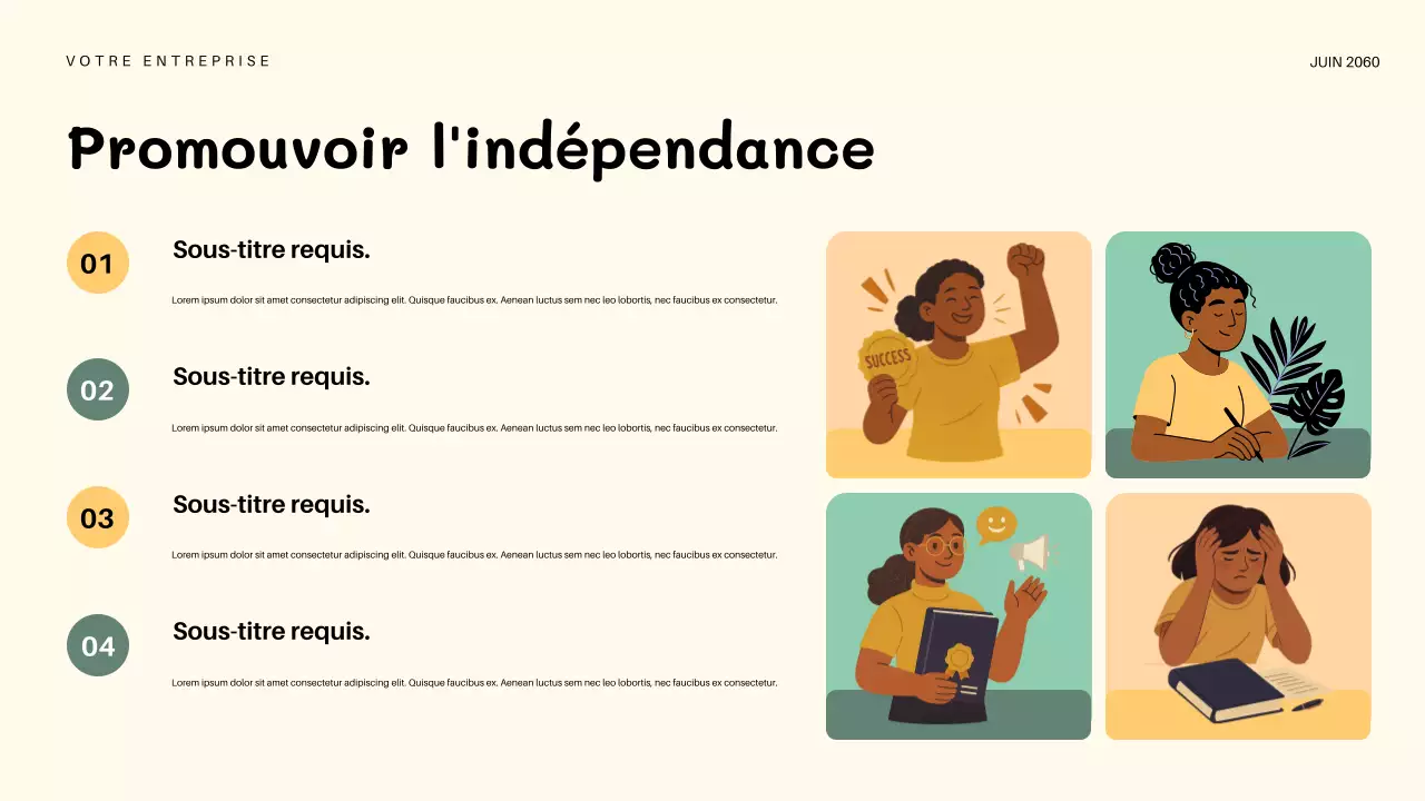 Présentation d'invitation pour une maternelle ludique orange