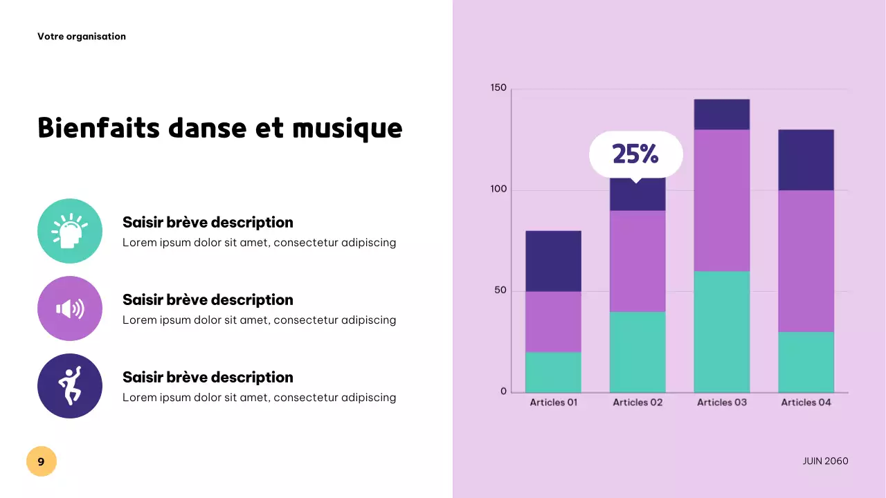 Présentation musicale colorée et ludique