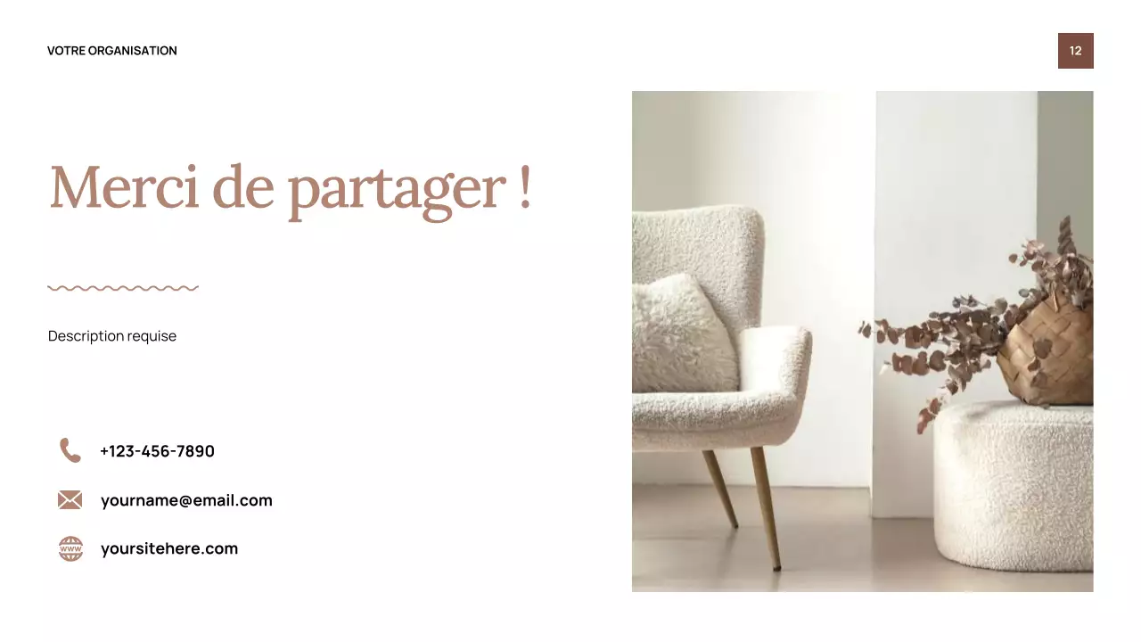 Présentation d'invitation au salon Beige Classic