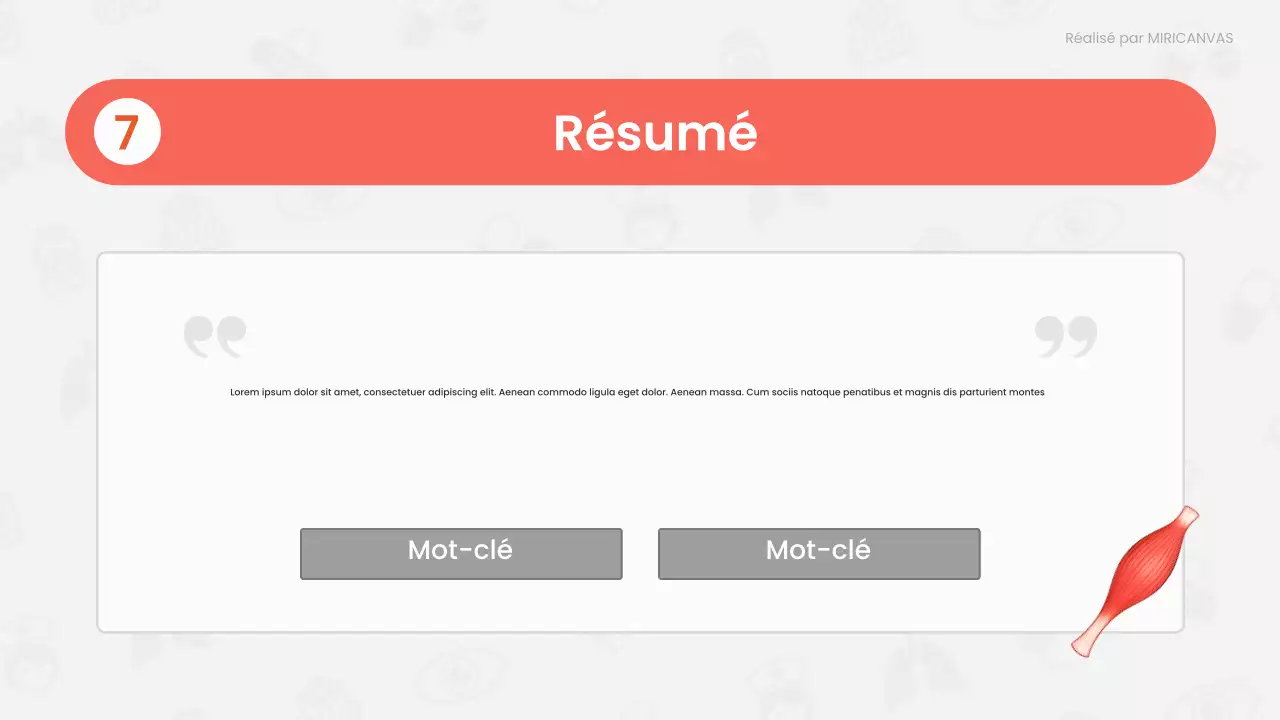Présentation de la conférence sur l'anatomie moderne rouge