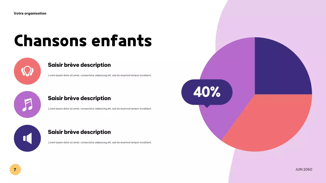 Présentation musicale colorée et ludique