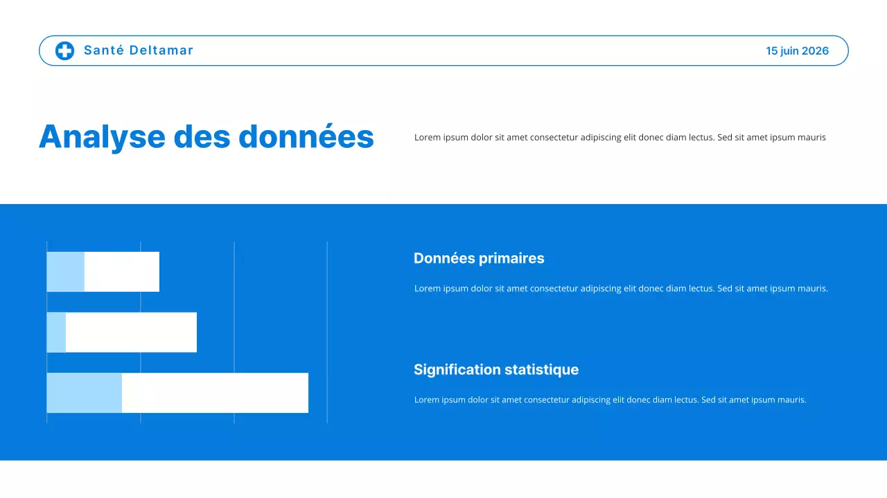Présentation des tendances des soins de santé modernes en bleu