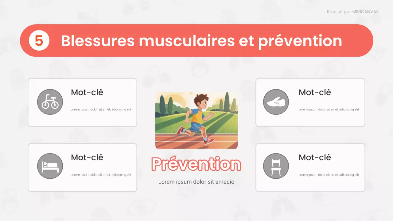 Présentation de la conférence sur l'anatomie moderne rouge
