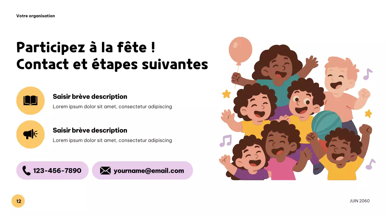 Présentation musicale colorée et ludique