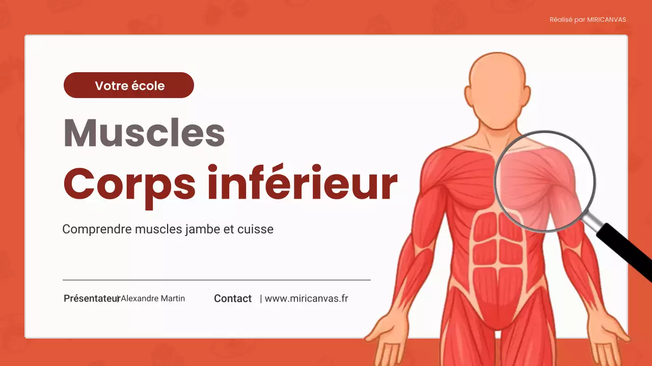 Présentation de la conférence sur l'anatomie moderne rouge