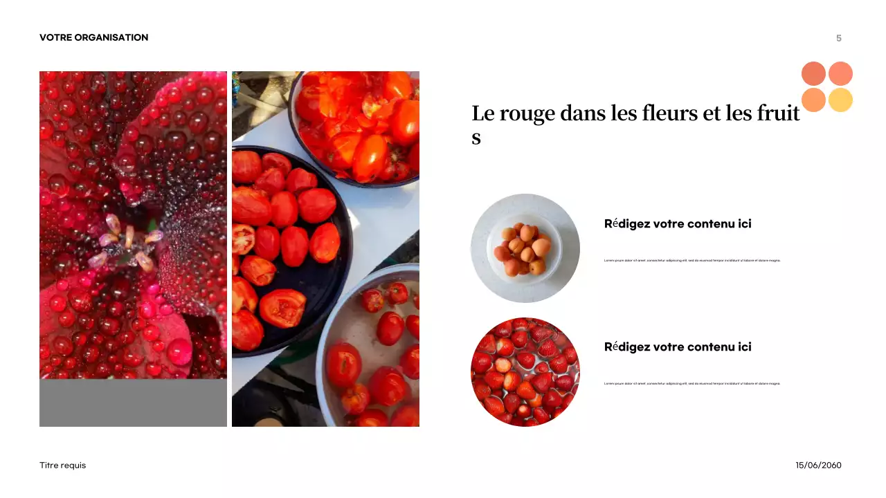 Présentation d'introduction à la nature abstraite orange