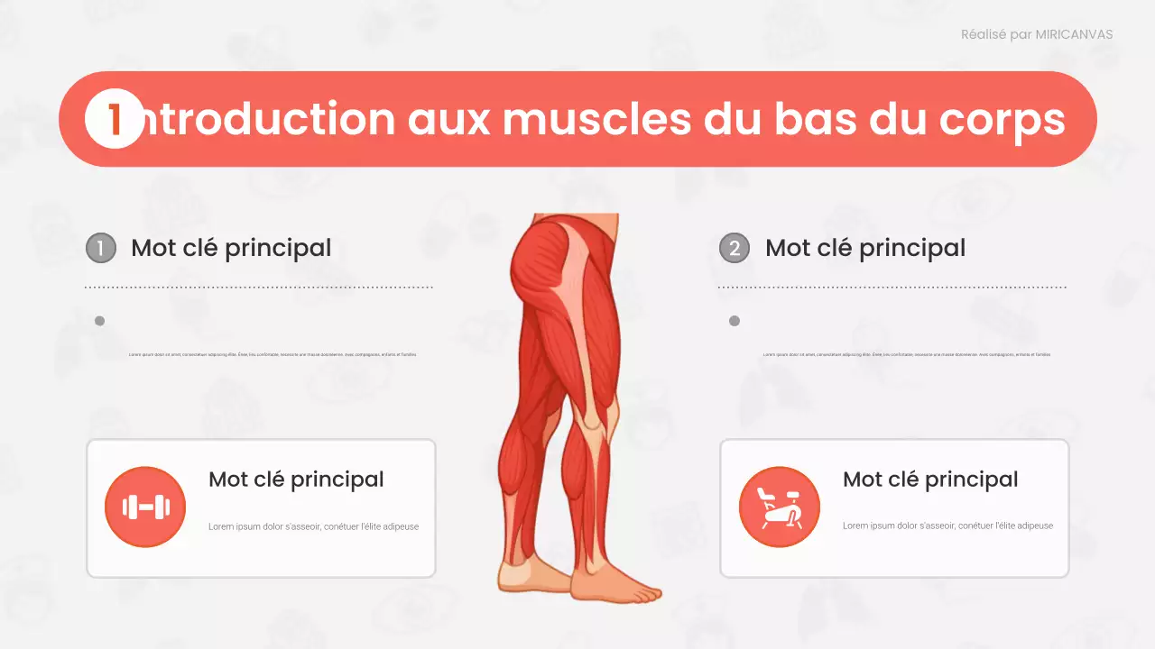 Présentation de la conférence sur l'anatomie moderne rouge