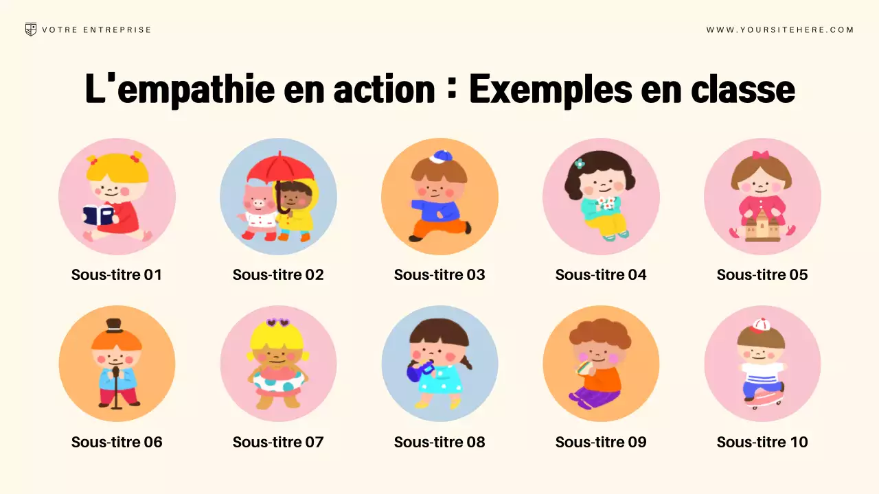 Présentation de l'annonce de l'éducation moderne rose