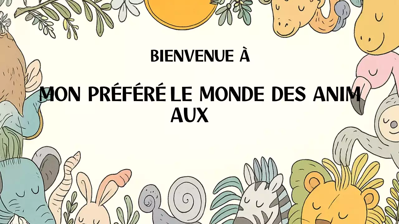 Présentation d'invitation beige avec un animal ludique