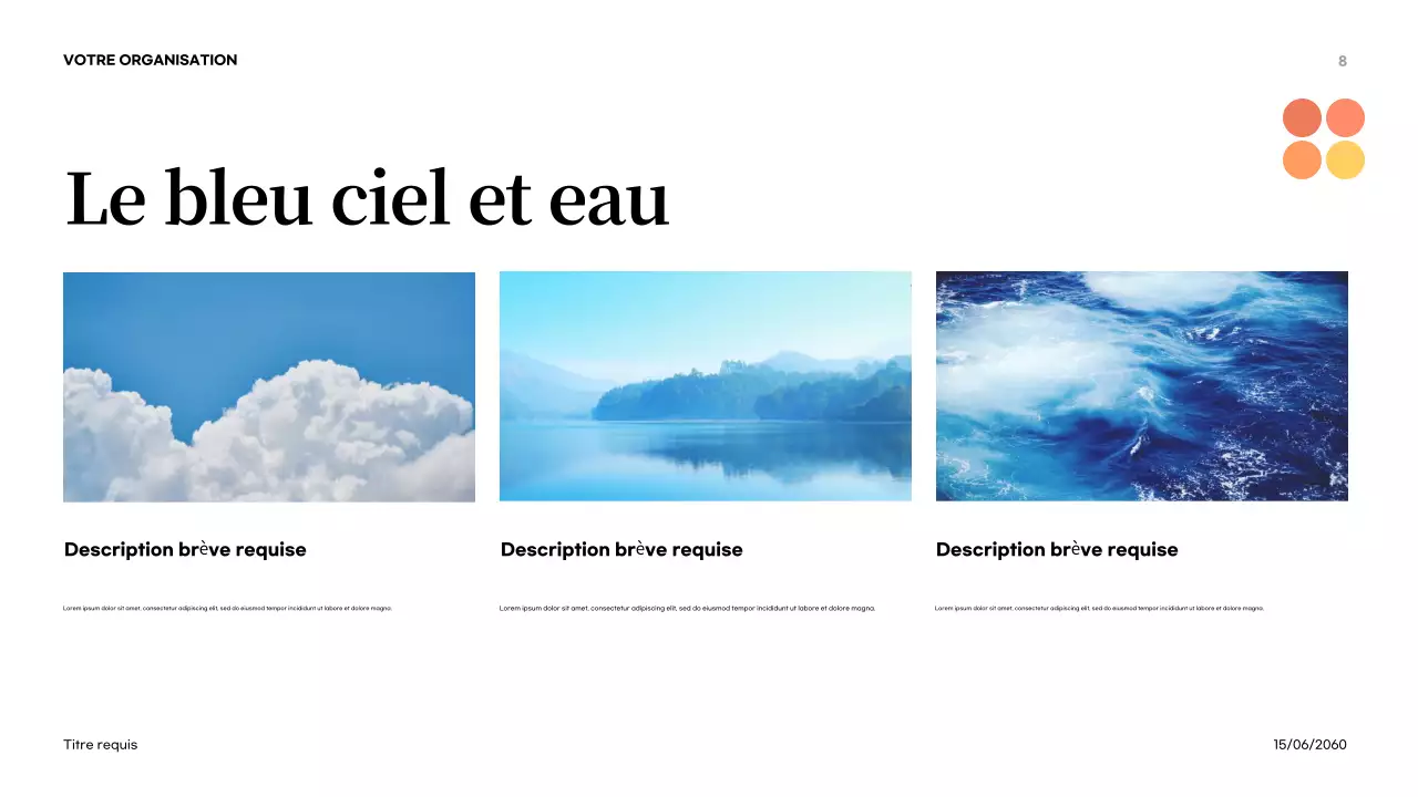 Présentation d'introduction à la nature abstraite orange