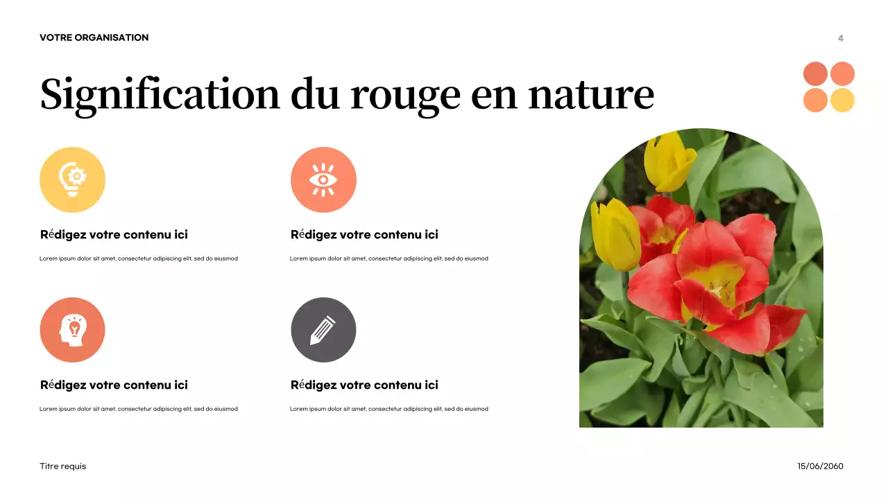 Présentation d'introduction à la nature abstraite orange