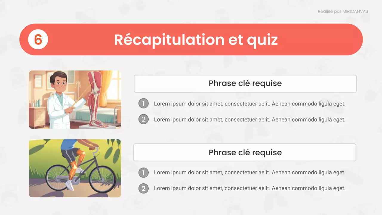 Présentation de la conférence sur l'anatomie moderne rouge