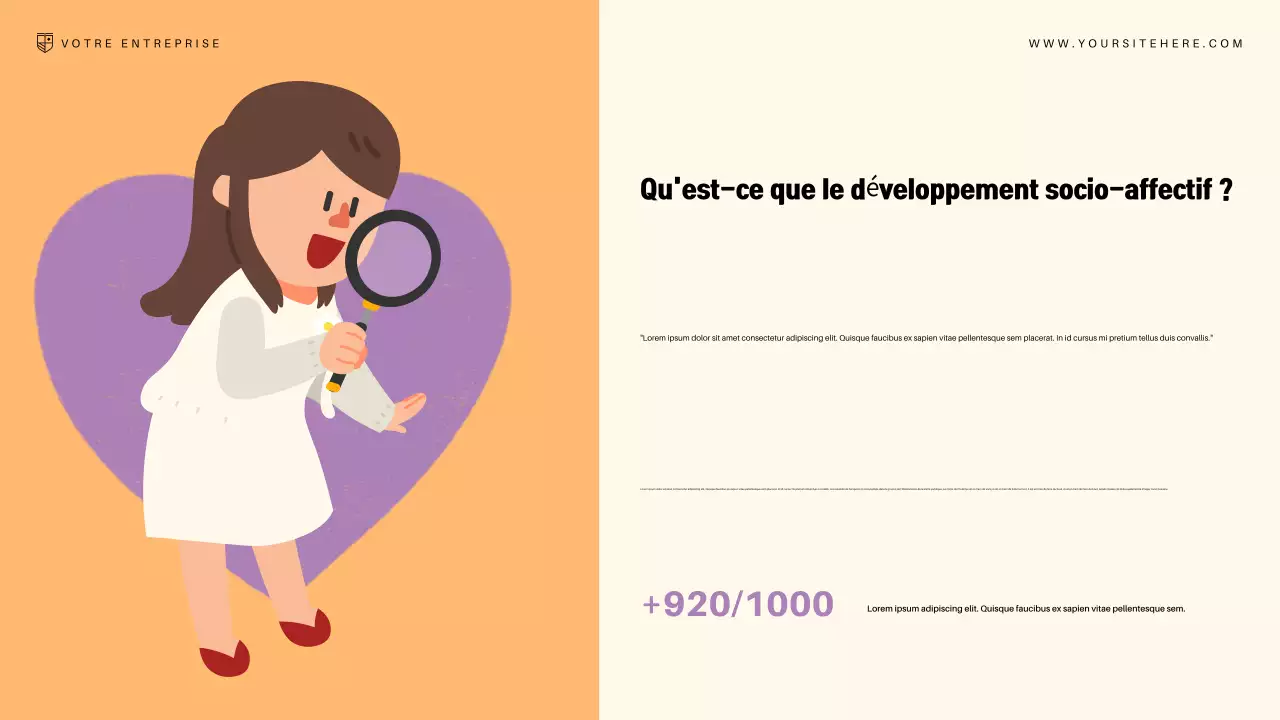 Présentation de l'annonce de l'éducation moderne rose