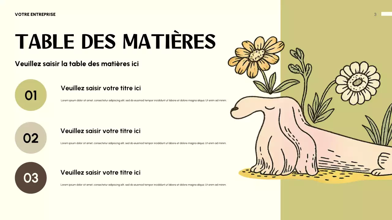 Présentation d'invitation beige avec un animal ludique