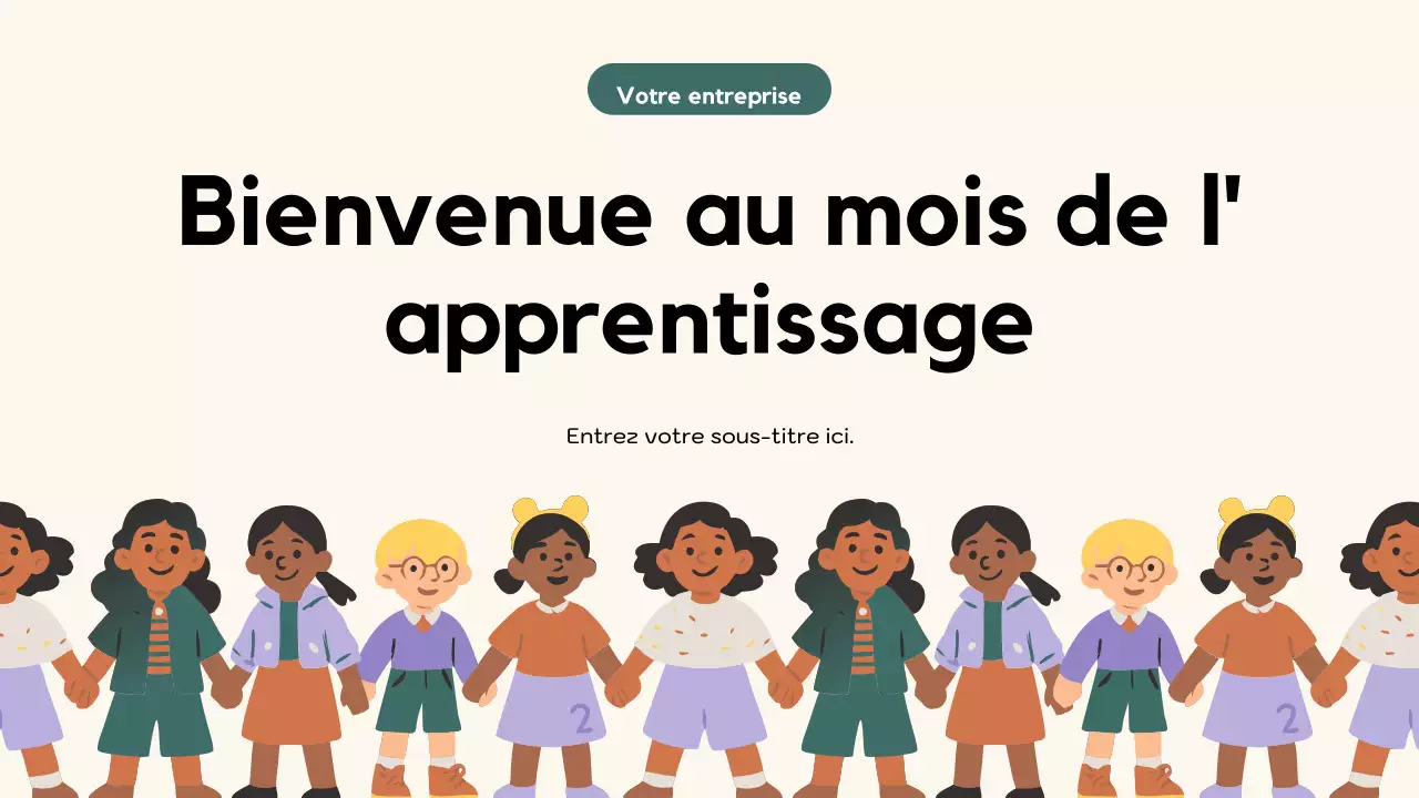 Présentation éducative ludique beige