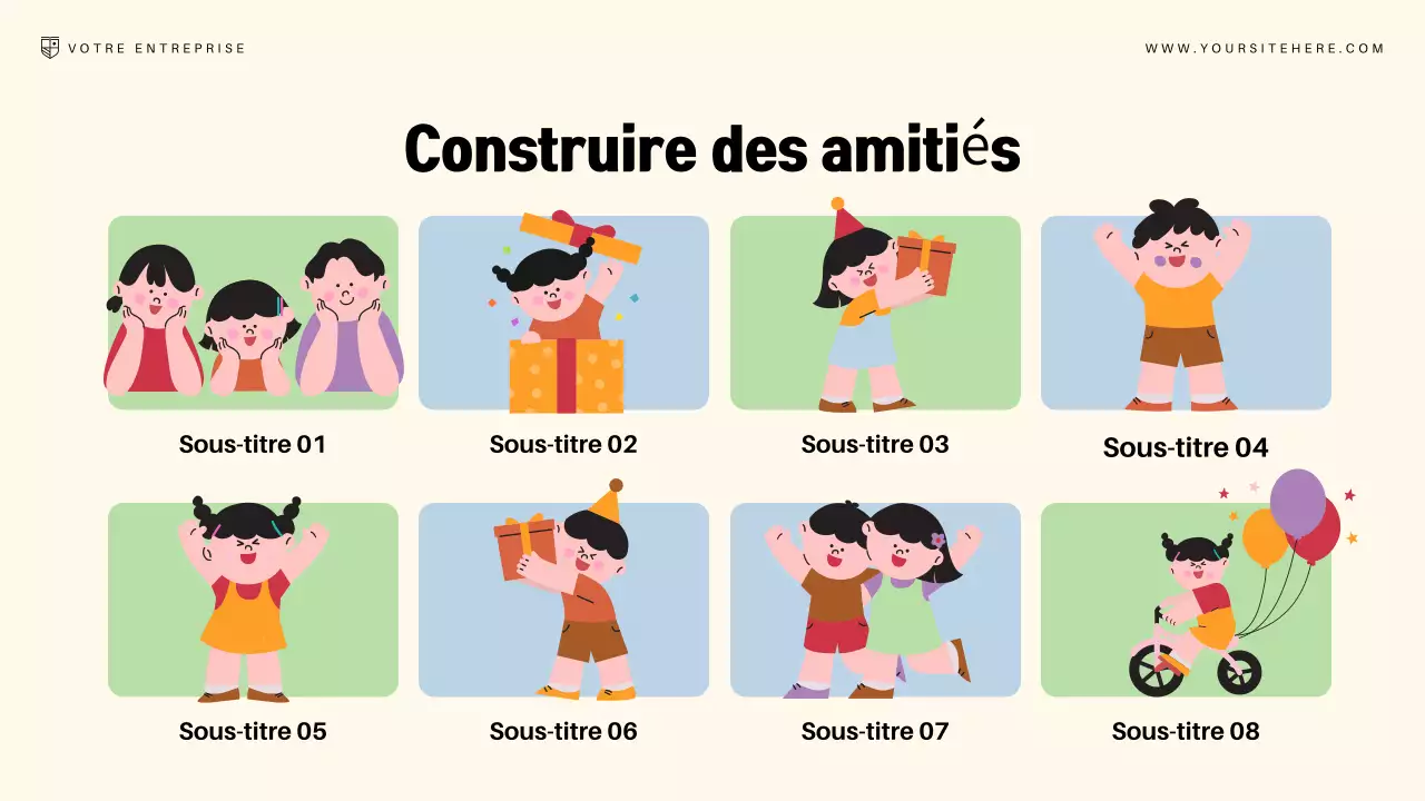 Présentation de l'annonce de l'éducation moderne rose