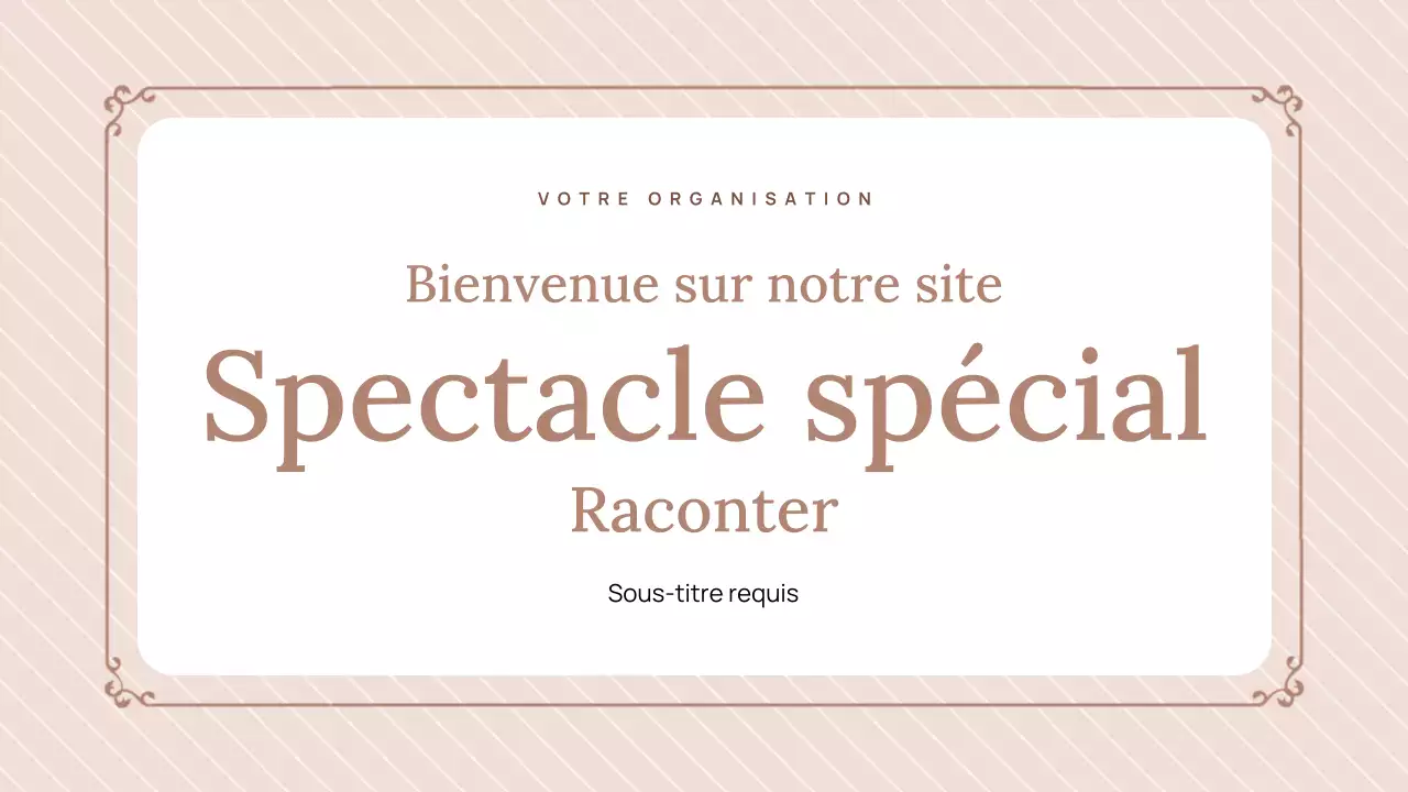 Présentation d'invitation au salon Beige Classic