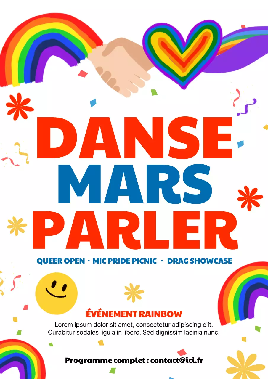 Affiche Web de l'événement Rainbow Bold Pride