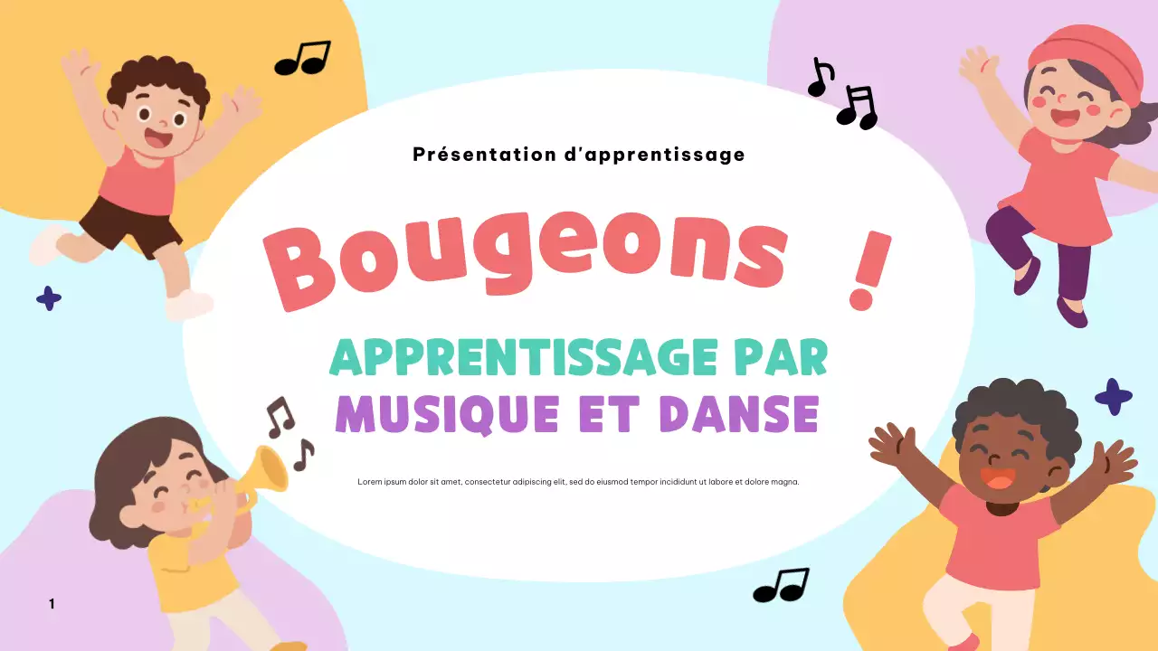 Présentation musicale colorée et ludique