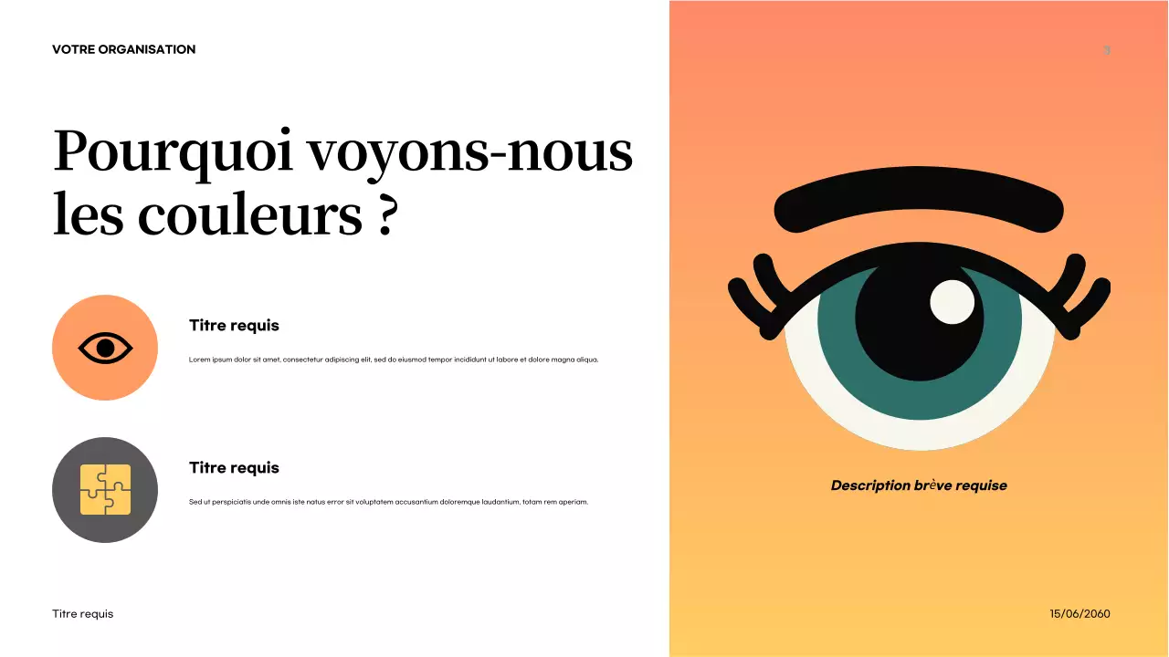 Présentation d'introduction à la nature abstraite orange