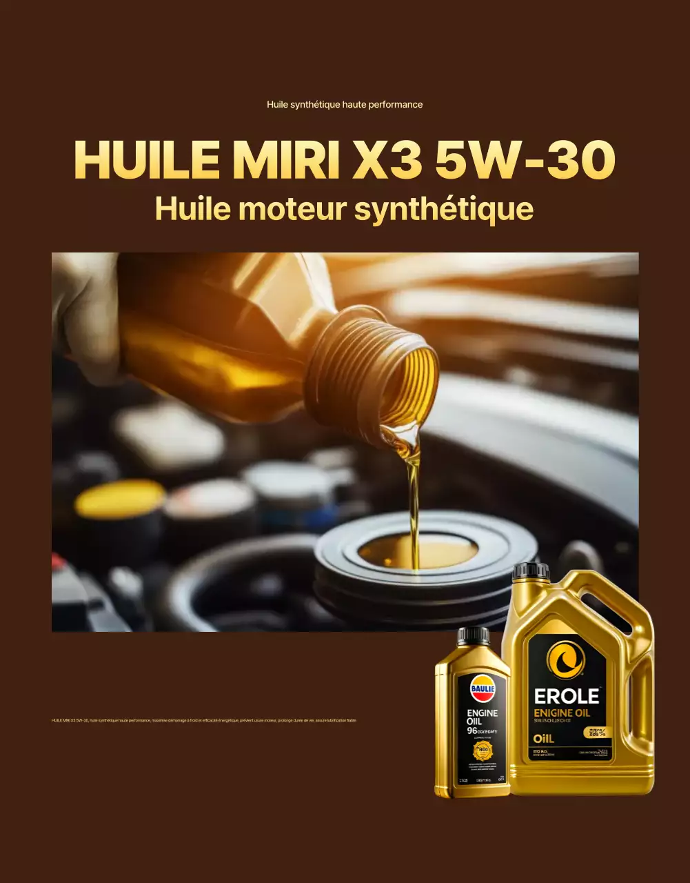 Publicité pour une voiture moderne dorée