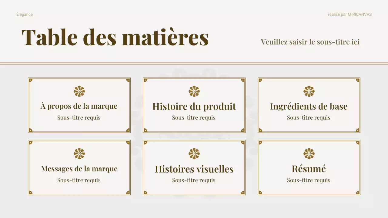 Présentation marketing des aliments traditionnels beiges