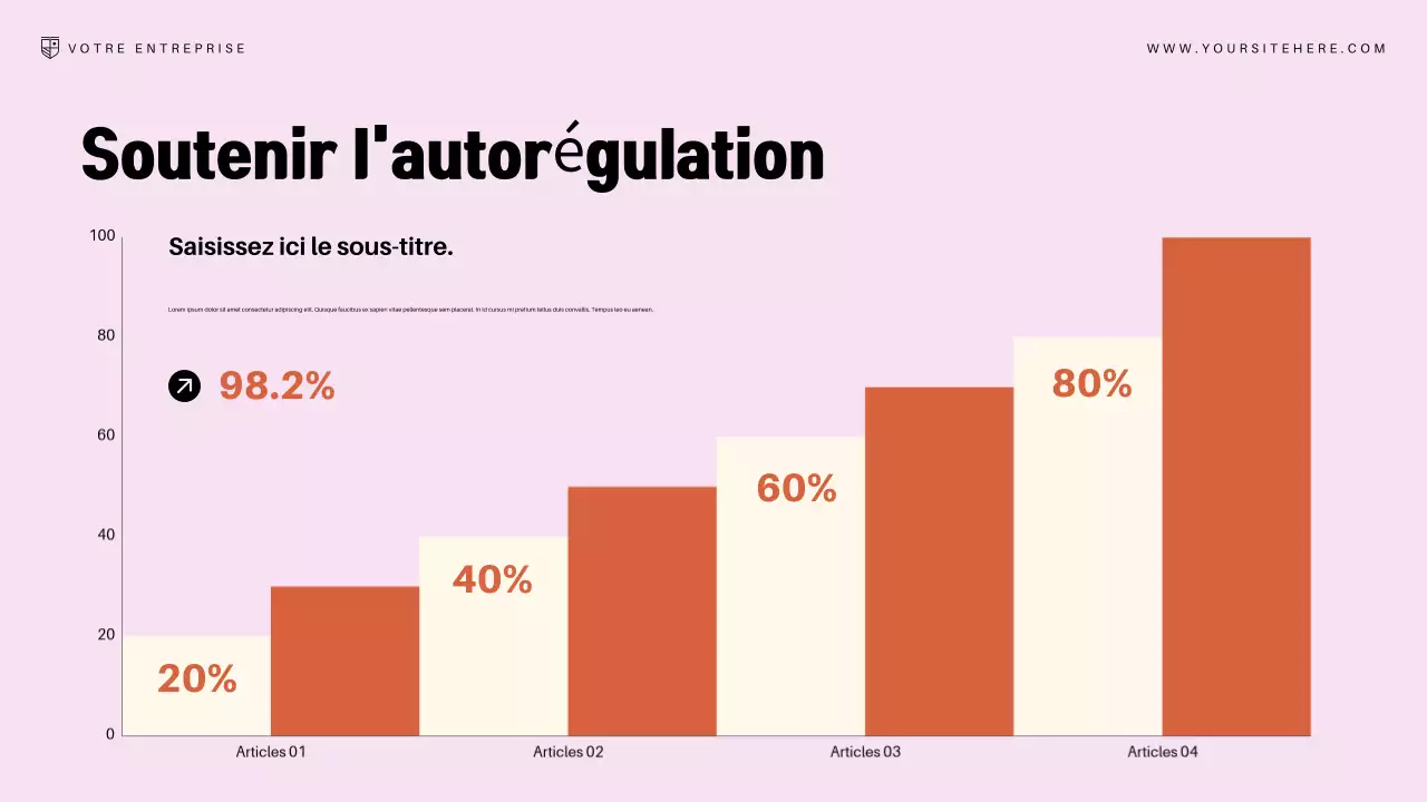 Présentation de l'annonce de l'éducation moderne rose