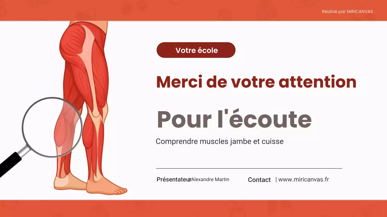 Présentation de la conférence sur l'anatomie moderne rouge