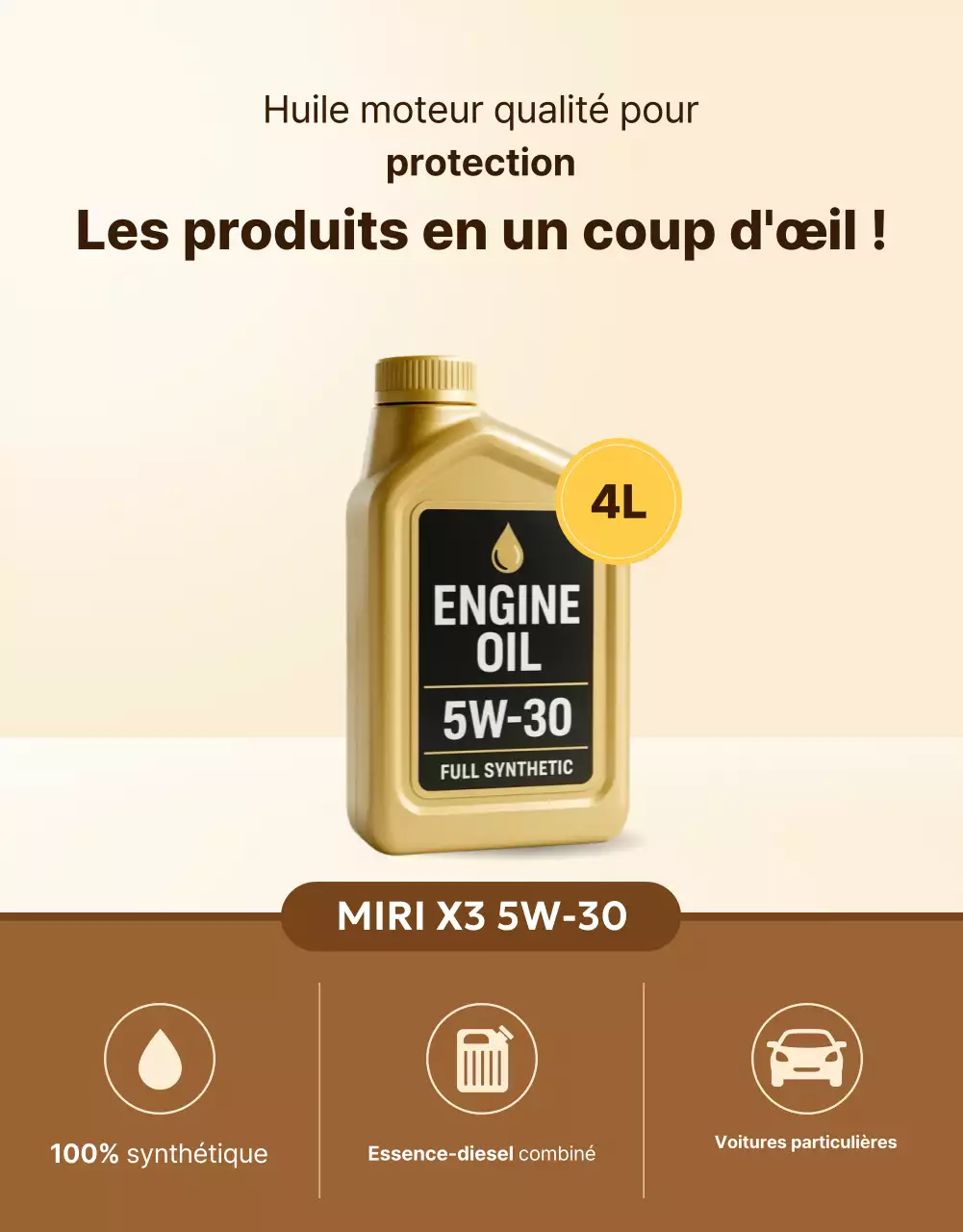 publicité pour une voiture moderne marron