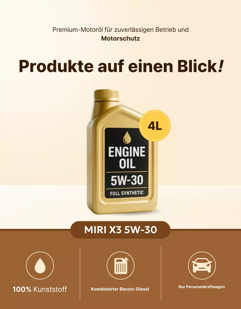 braune moderne Autowerbung