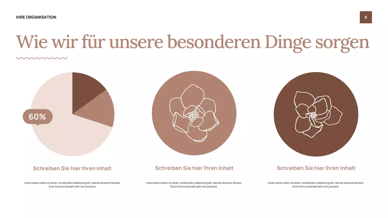 Beige Classic Showeinladung Präsentation