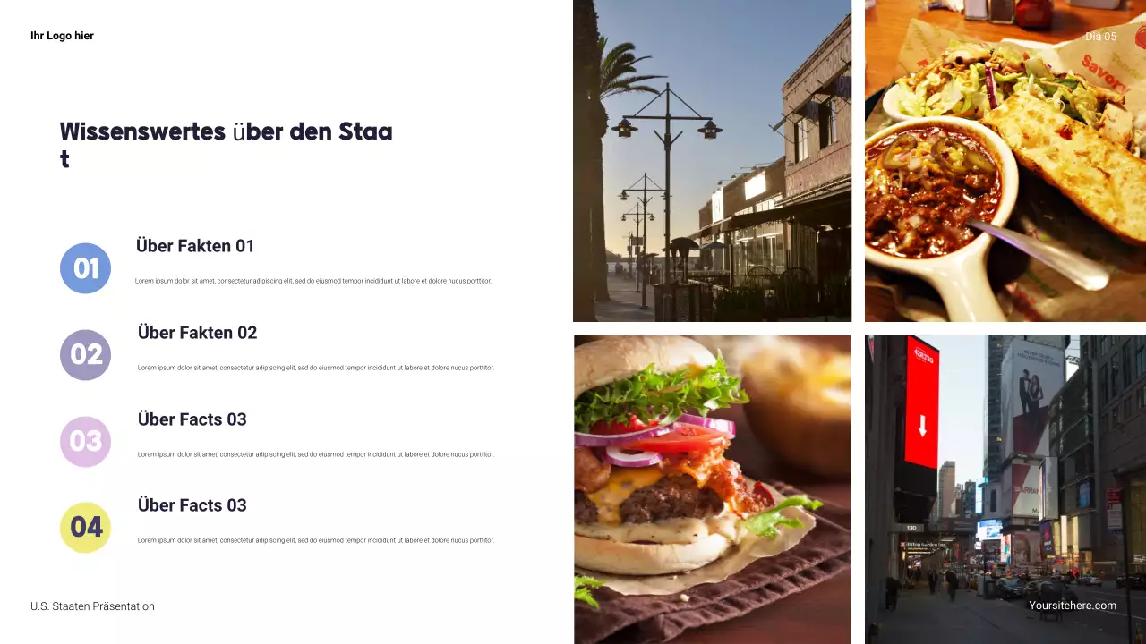 Navy Modern Über die Vereinigten Staaten Präsentation