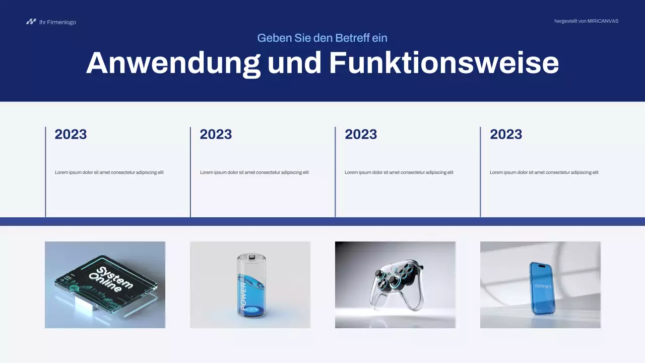 Blaue moderne Technologie Pitch Präsentation