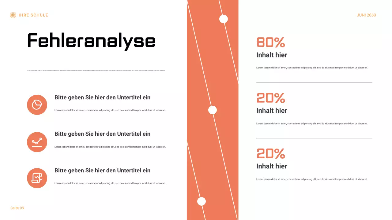Schwarz-orangefarbener geometrischer Wissenschaftsexperimentbericht Präsentation