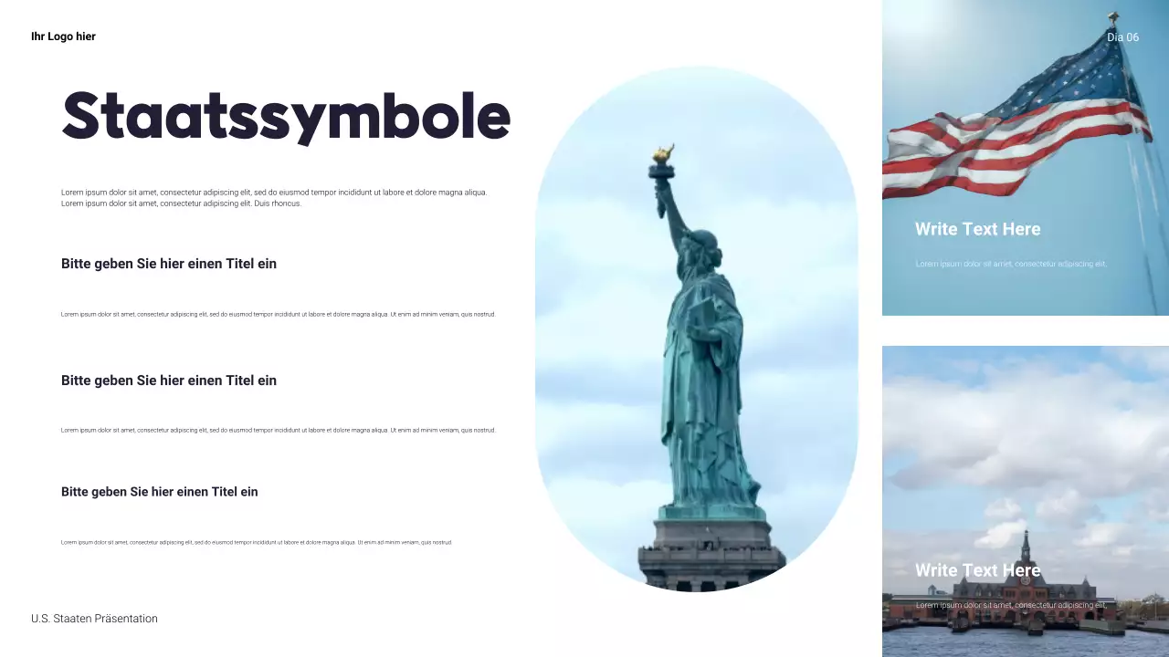 Navy Modern Über die Vereinigten Staaten Präsentation