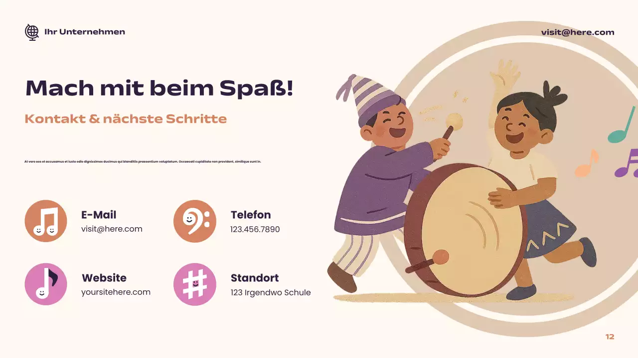 Coral Playful Music Guide Präsentation