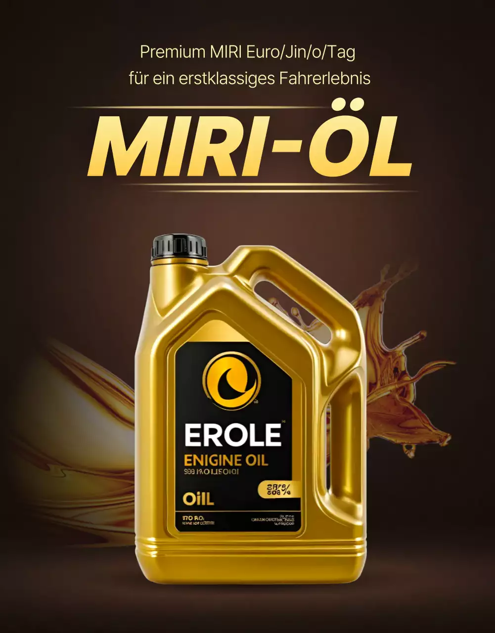 Goldene moderne Autowerbung