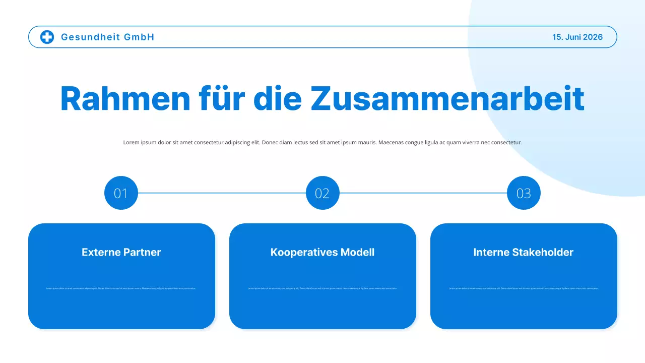 Blaue moderne Gesundheitstrends Präsentation