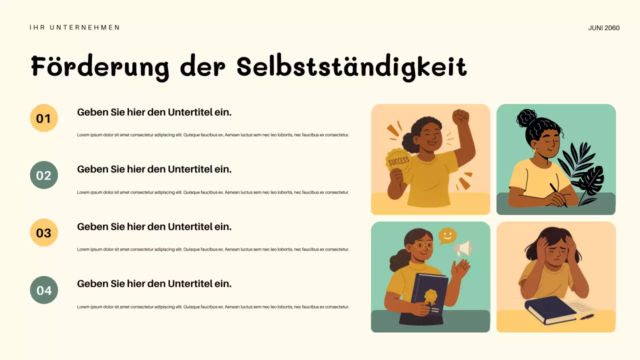 Orangefarbene, verspielte Kindergarteneinladung Präsentation