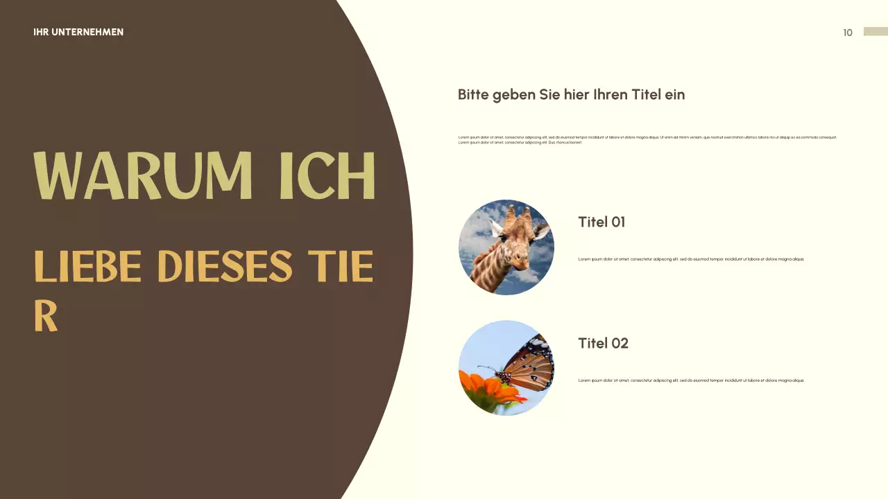 Beige verspielte Tiereinladung Präsentation