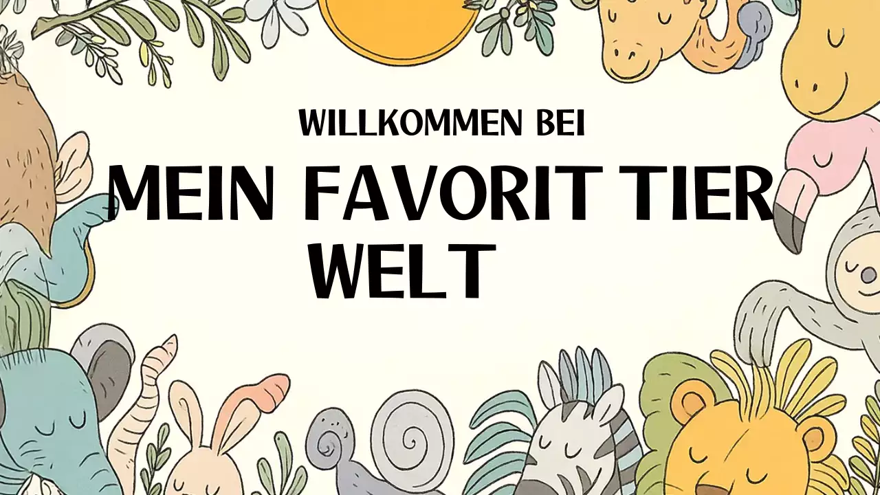 Beige verspielte Tiereinladung Präsentation