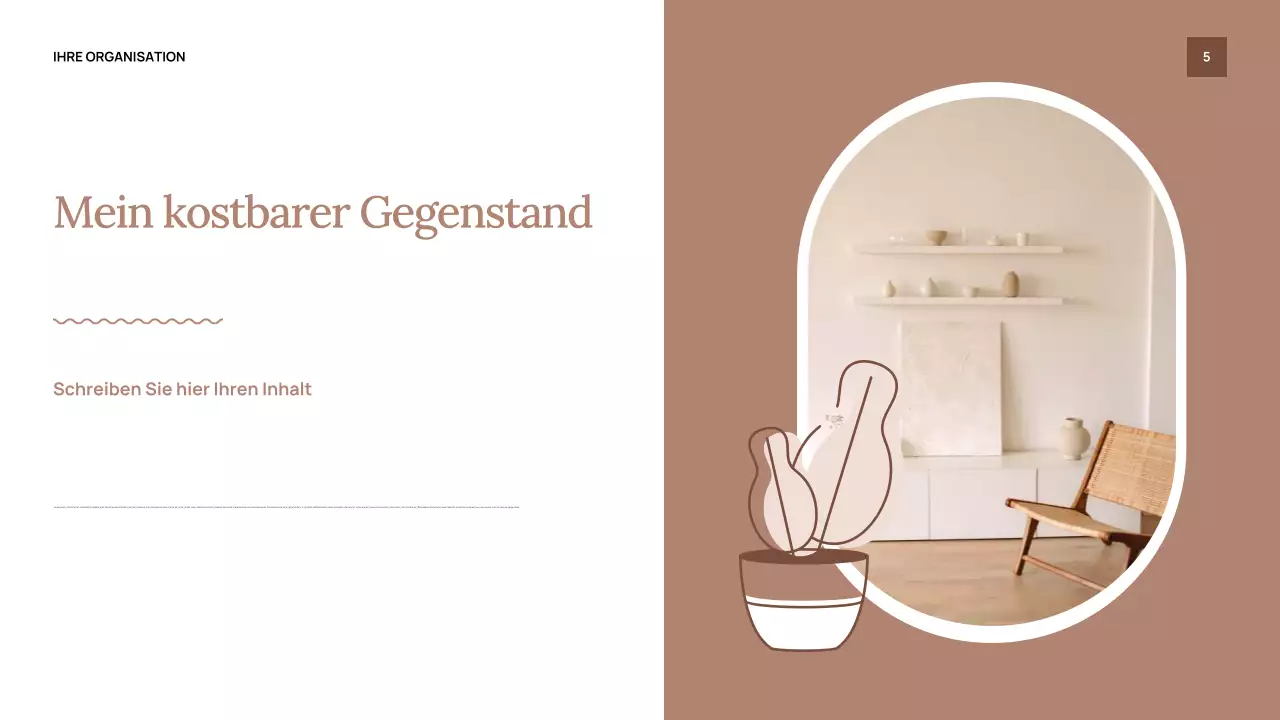 Beige Classic Showeinladung Präsentation