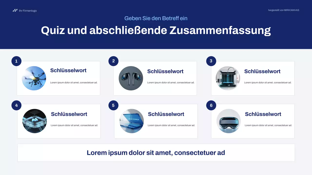 Blaue moderne Technologie Pitch Präsentation