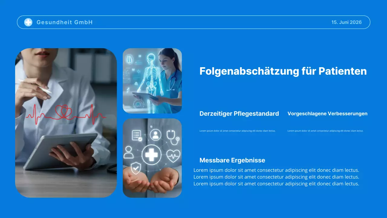 Blaue moderne Gesundheitstrends Präsentation