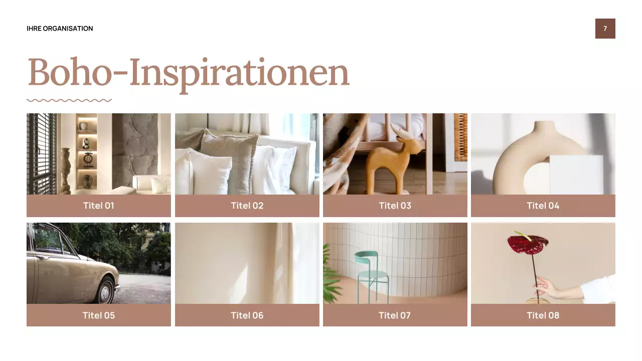 Beige Classic Showeinladung Präsentation