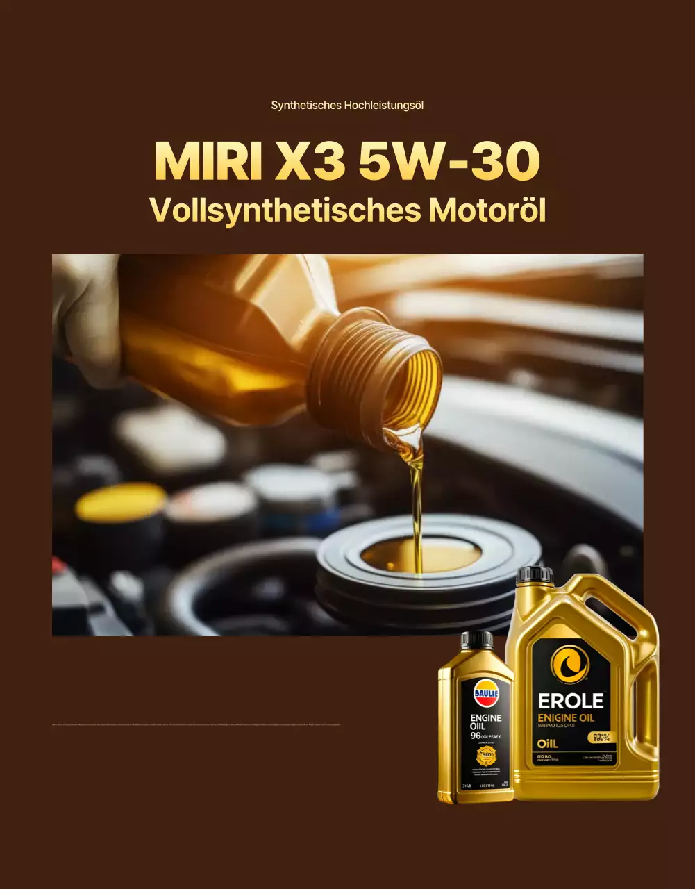 Goldene moderne Autowerbung