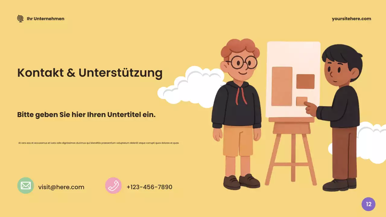 Beige freundliche Klassenzimmer-Ankündigung Präsentation