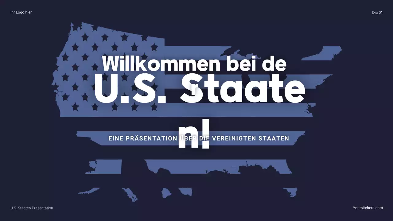 Navy Modern Über die Vereinigten Staaten Präsentation