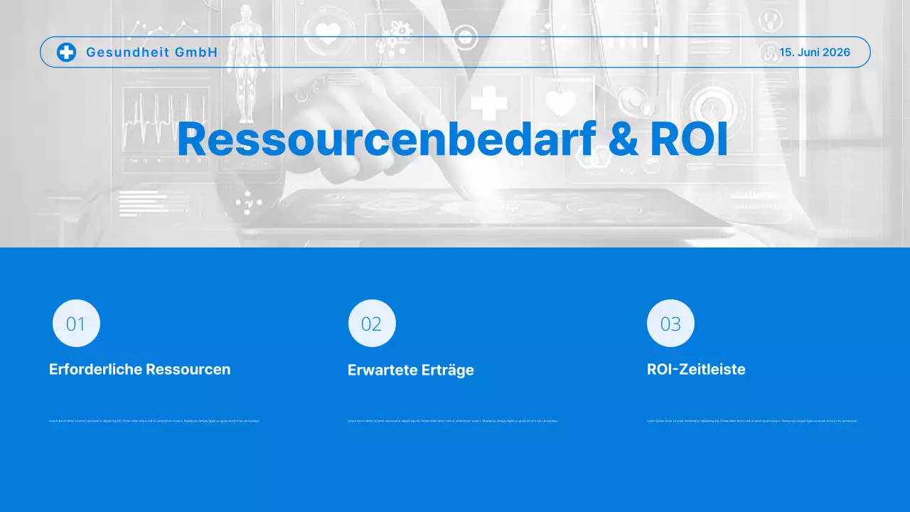 Blaue moderne Gesundheitstrends Präsentation